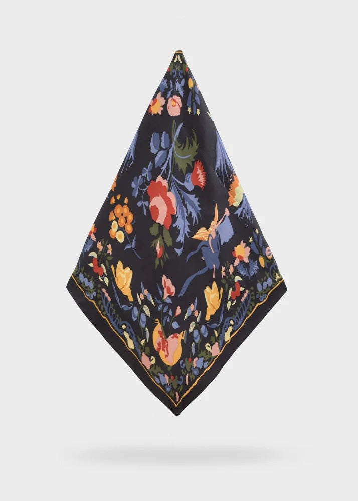 Nalì foulard in sintetico "Fantasia" Multicolor BOSC0202.NERO