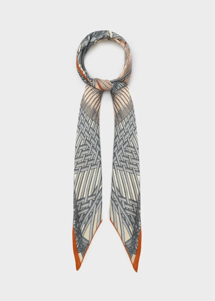 Nalì foulard in sintetico "Veronica" Multicolor BOSC0217.AZZURRO-ARANCIO