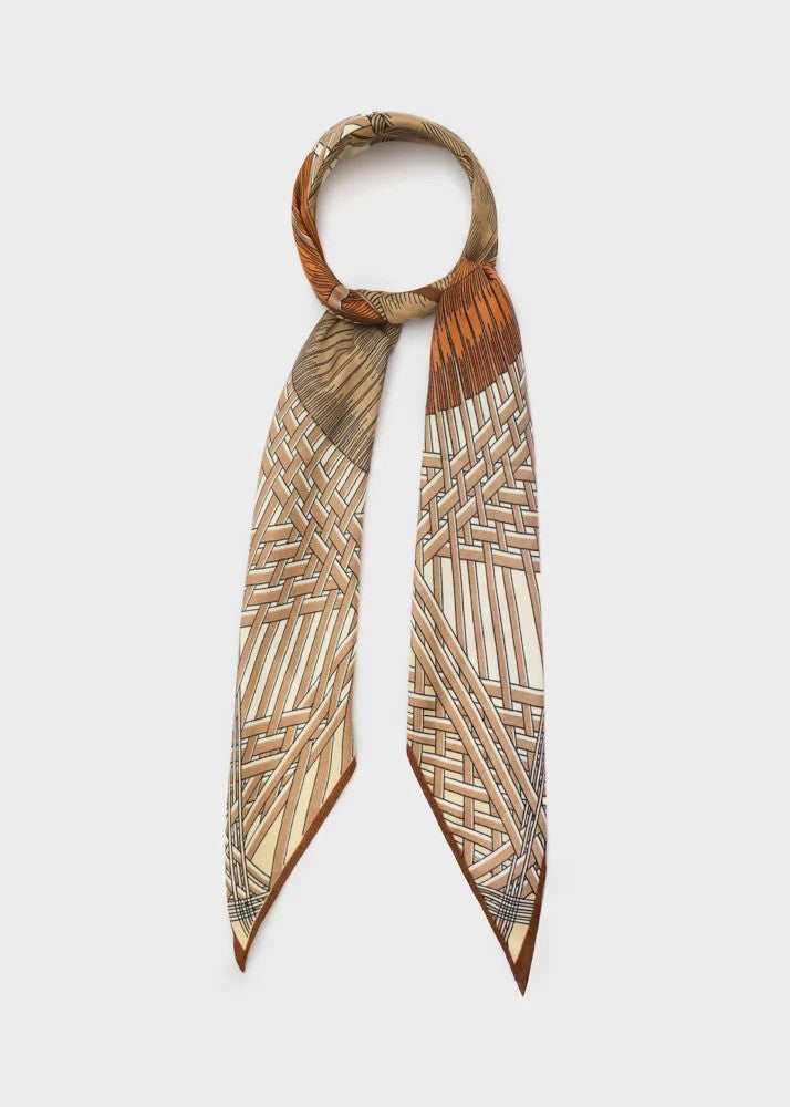 Nalì foulard in sintetico "Veronica" Multicolor BOSC0217.ARANCIO-MARRONE