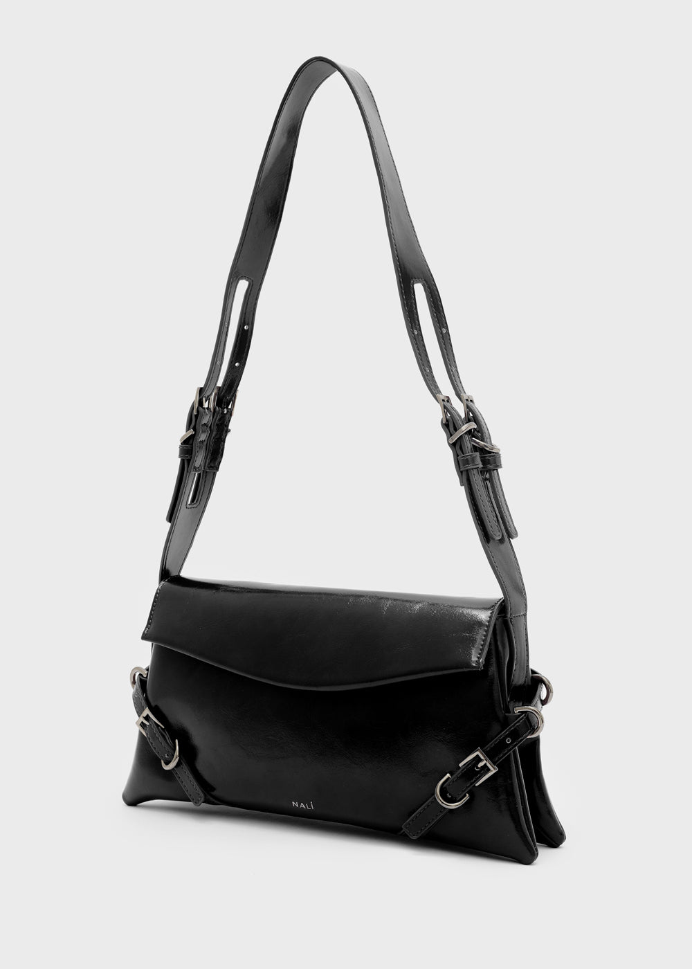 Nalì borsa a spalla in ecopelle "Sabrina" Nero MCBS0004.NERO