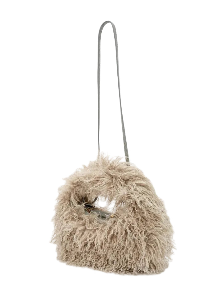 Nalì borsa a mano in ecopelliccia "Furry" Grigio MCBS0016.GRIGIO