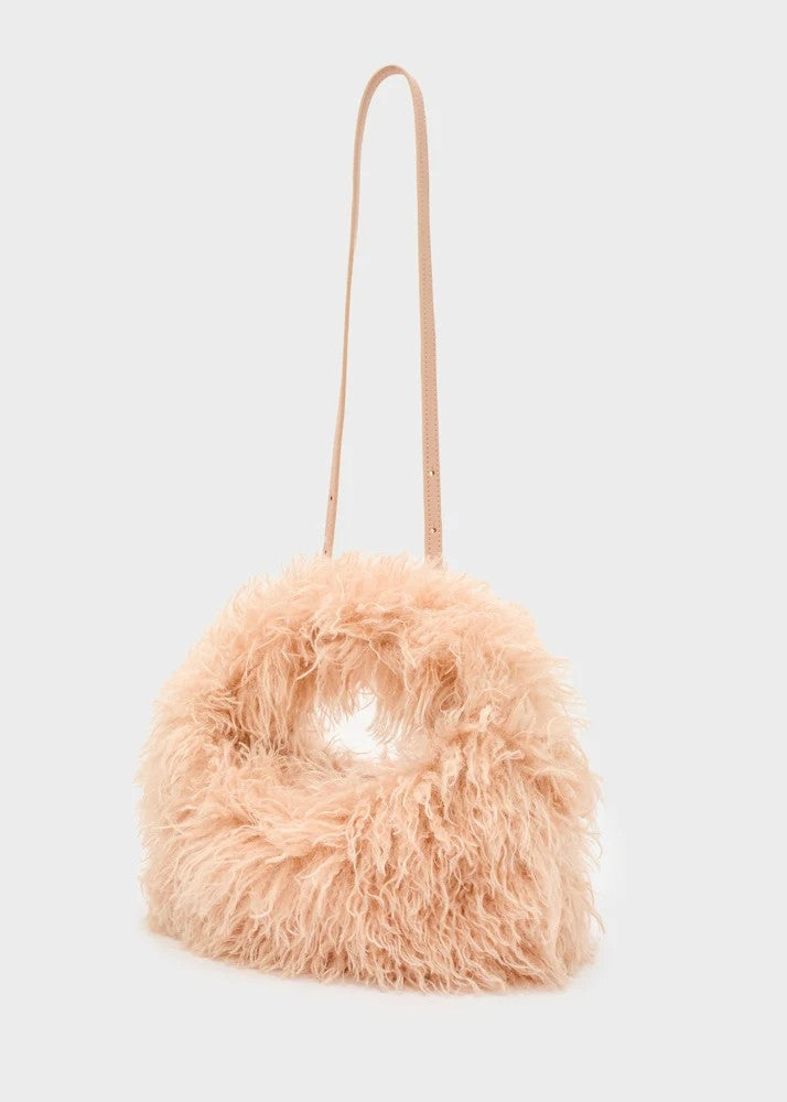 Nalì borsa a mano in ecopelliccia "Furry" Rosa MCBS0016.ROSA
