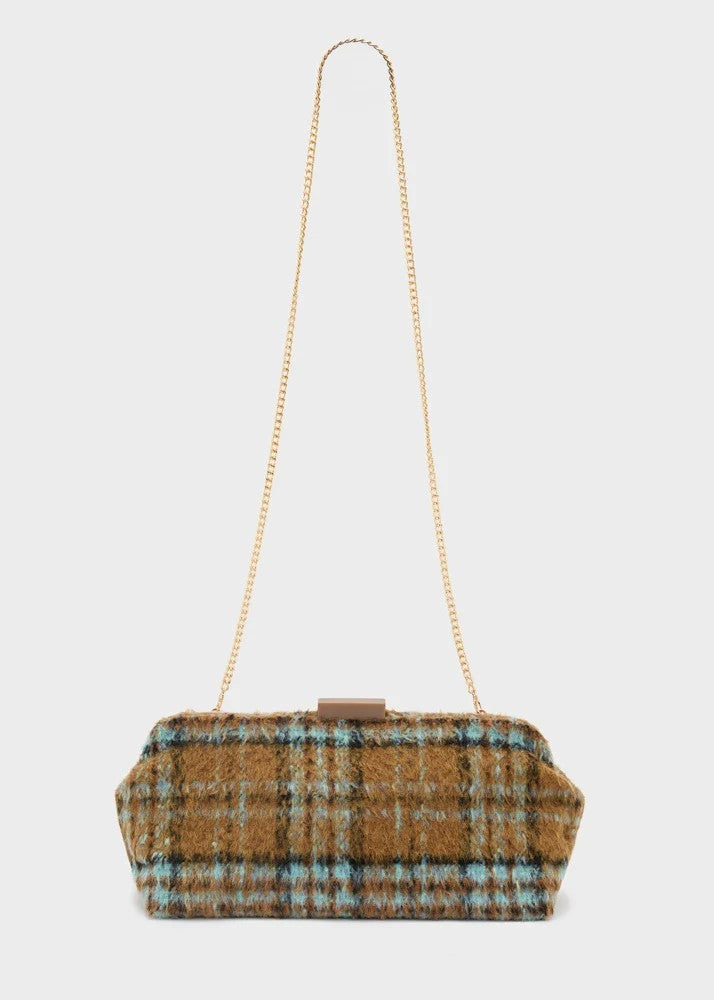 Nalì pochette in tessuto "Luxe" Multicolor MCPC0004.MARRONE/BLU