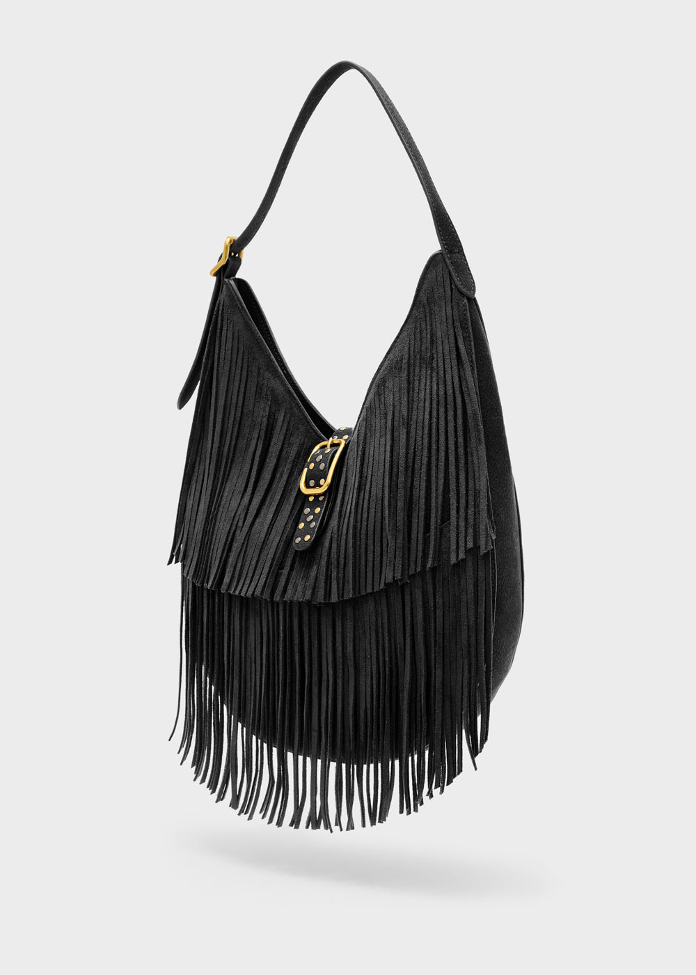 Nalì borsa a spalla in ecopelle "Montana" Nero MHBS0078.NERO