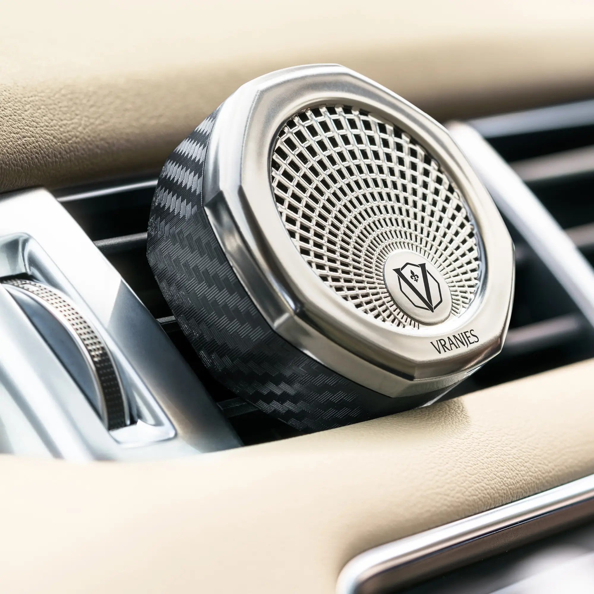 Vranjes diffusore profumatore d'auto "Collezione" Grigio Diffusore Carparfum.NICKEL