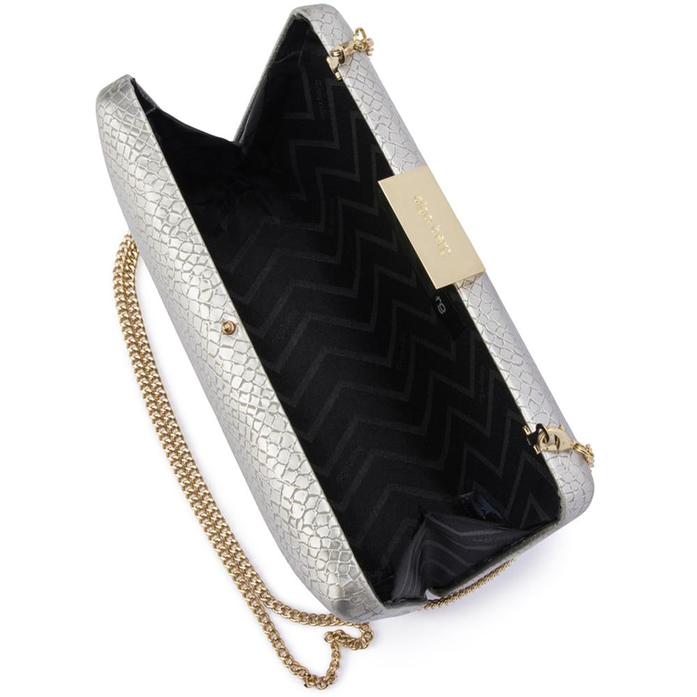 Olga Berg borsa da cerimonia in pelle "Vanessa" Platino OB7450.CHAMPAGNE