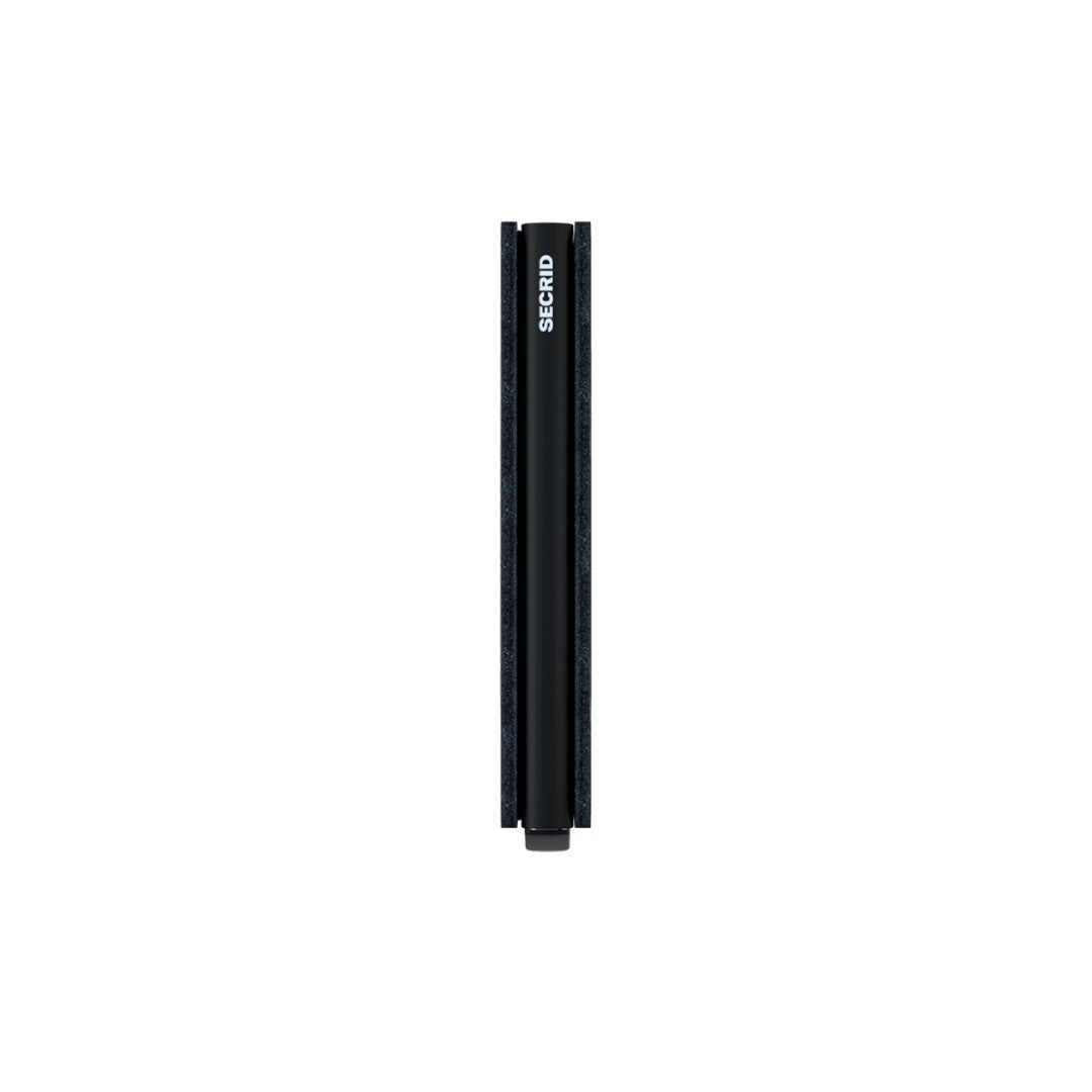 Secrid portafogli compatto in alluminio e pelle "Slimwallet Matte" Nero SM.BLACK