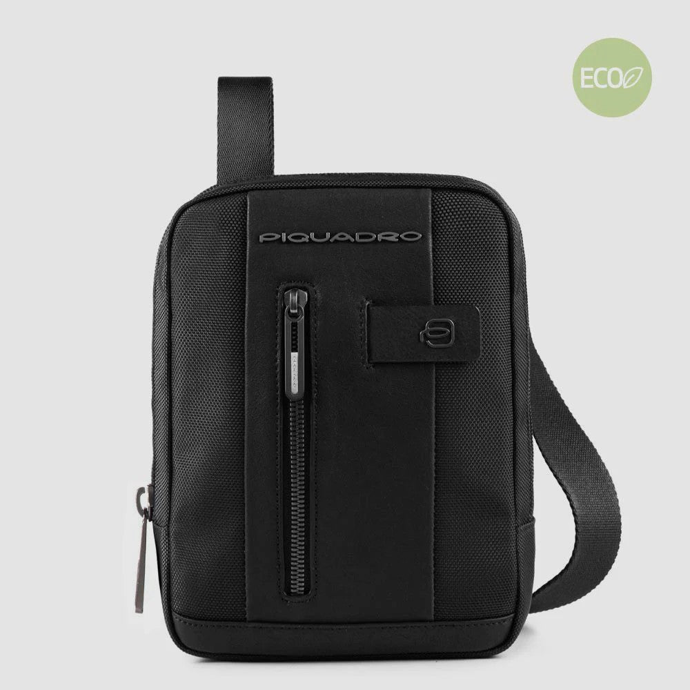 Piquadro borsello in tessuto e pelle "Brief 2 Nero CA3084BR2.N