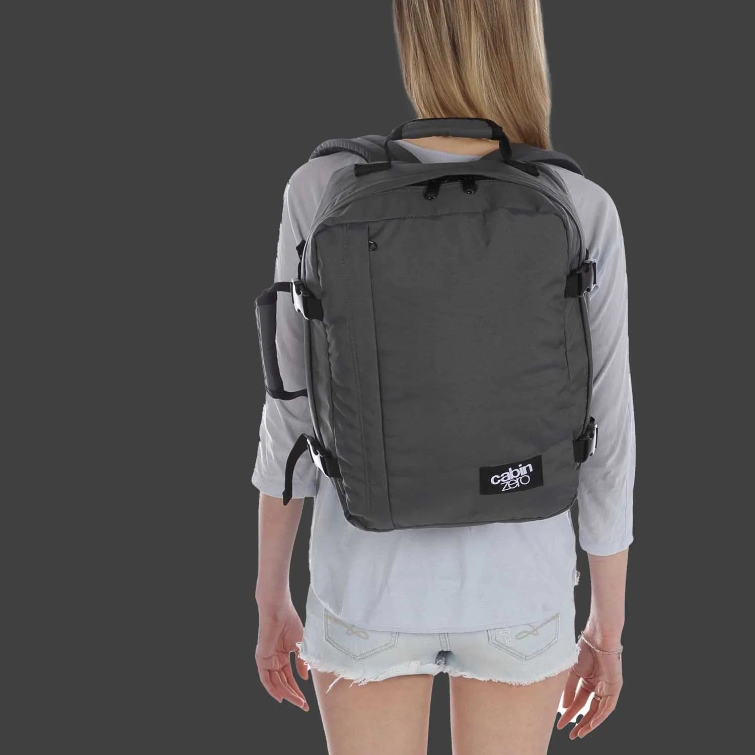 Cabin Zero zaino 28L da viaggio in tessuto "Classic" Grigio CZ08.1203 ORIGINAL GREY