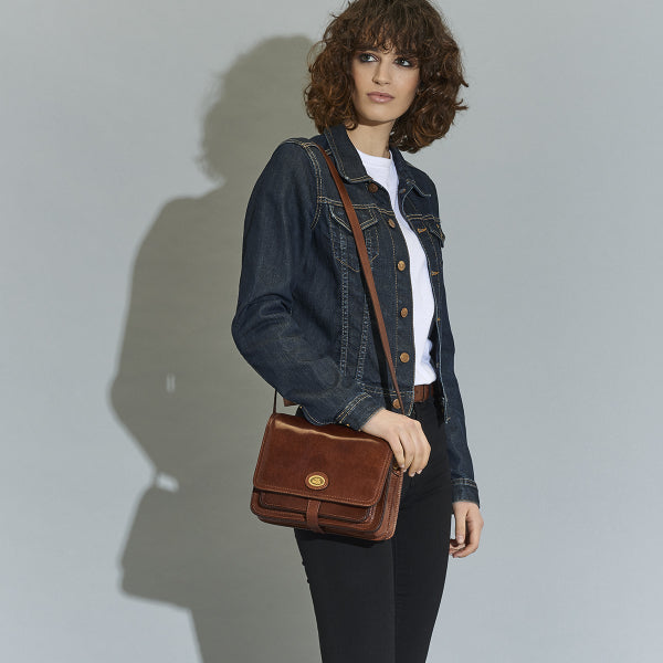 The Bridge borsa a tracolla in pelle "Story" Marrone 04404201.14