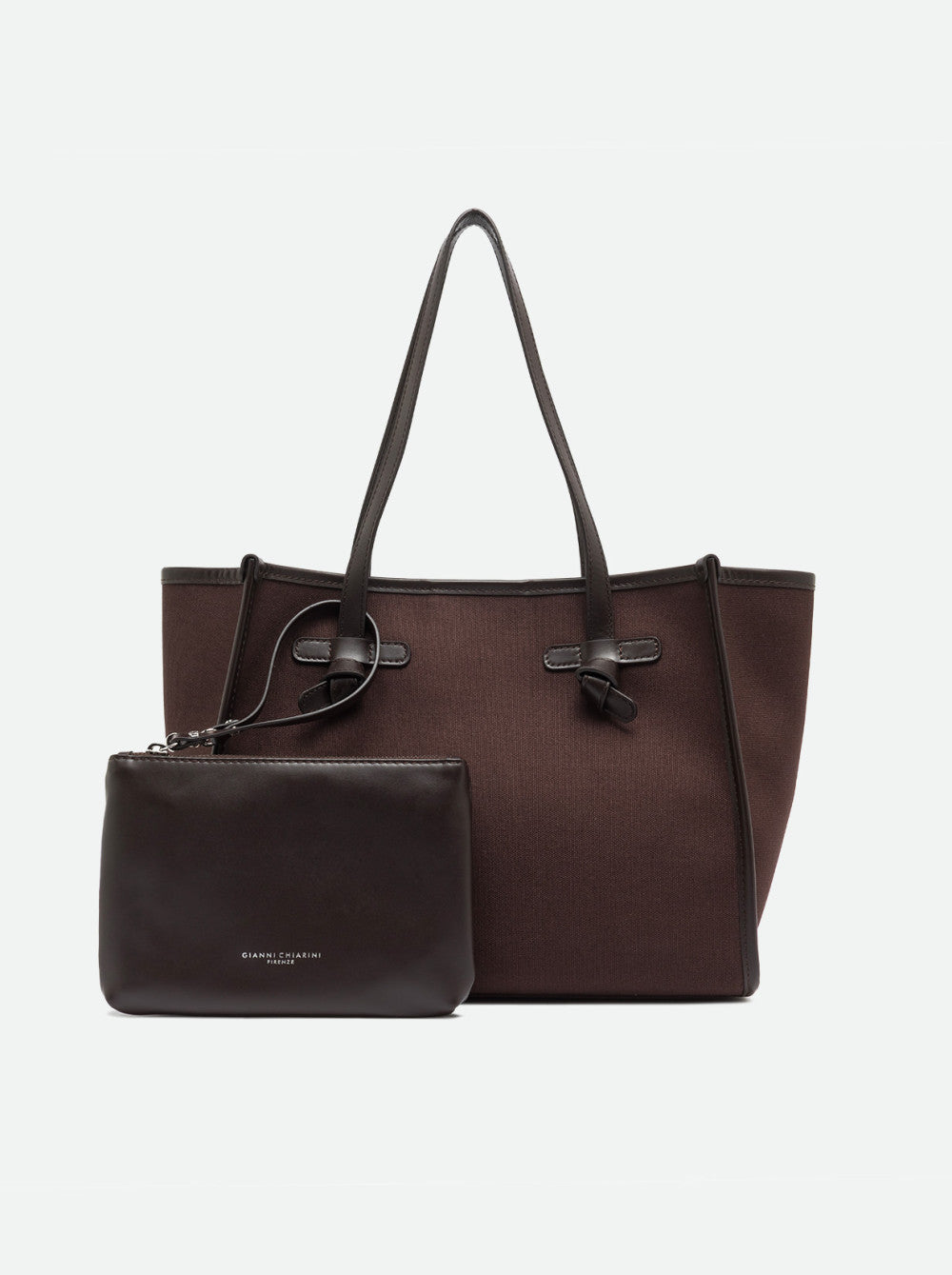 Gianni Chiarini borsa shopping in tessuto e pelle "Marcella" Marrone BS6849COMM-SE.14641 ESPRESSO