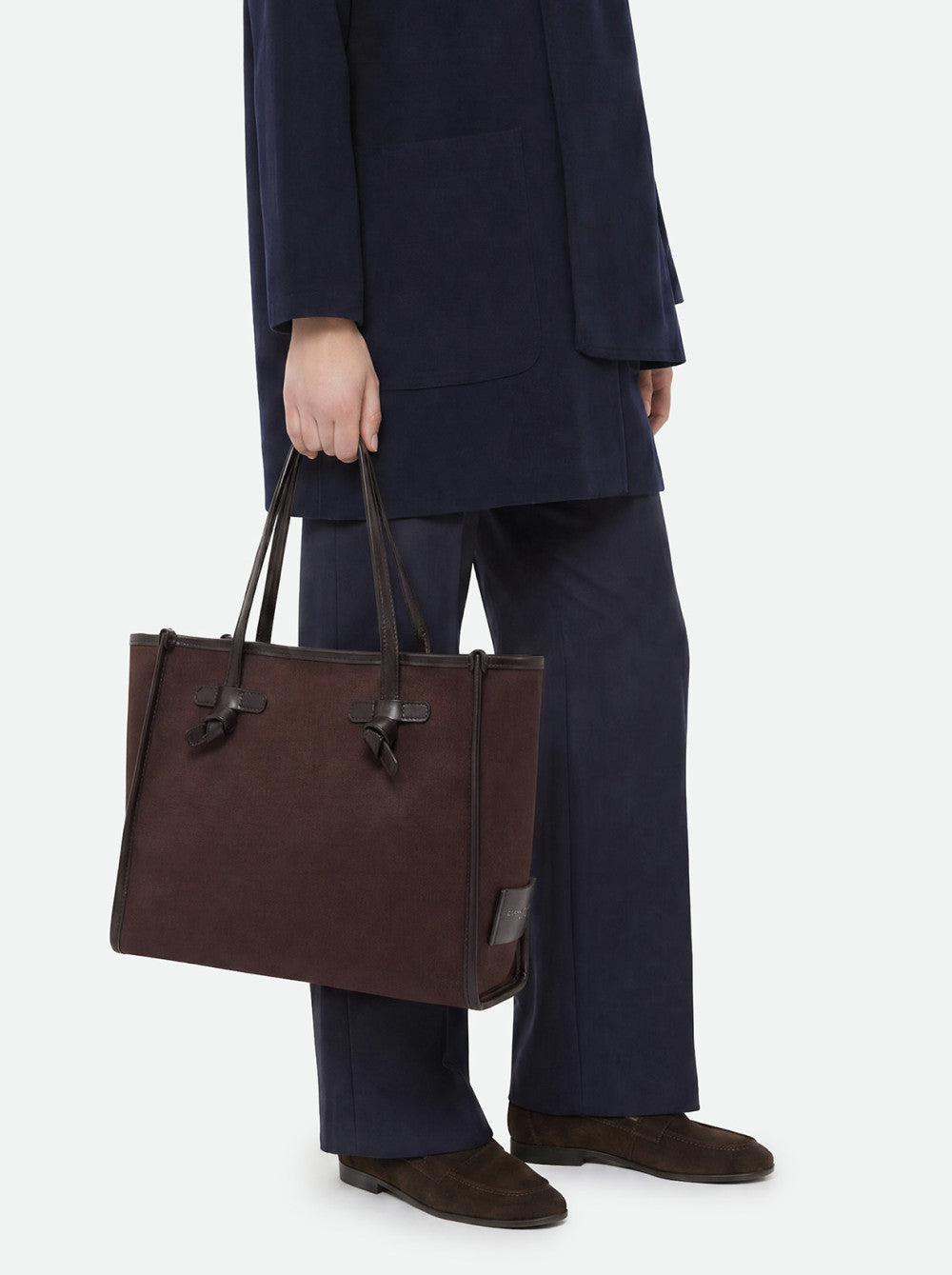 Gianni Chiarini borsa shopping in tessuto e pelle "Marcella" Marrone BS6849COMM-SE.14641 ESPRESSO