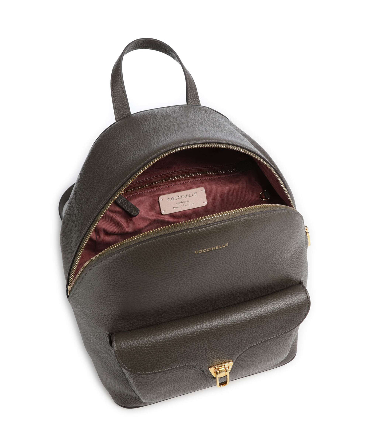Coccinelle zaino in pelle "Beat Generation" Verde E1TFK140201.W25 FANGO