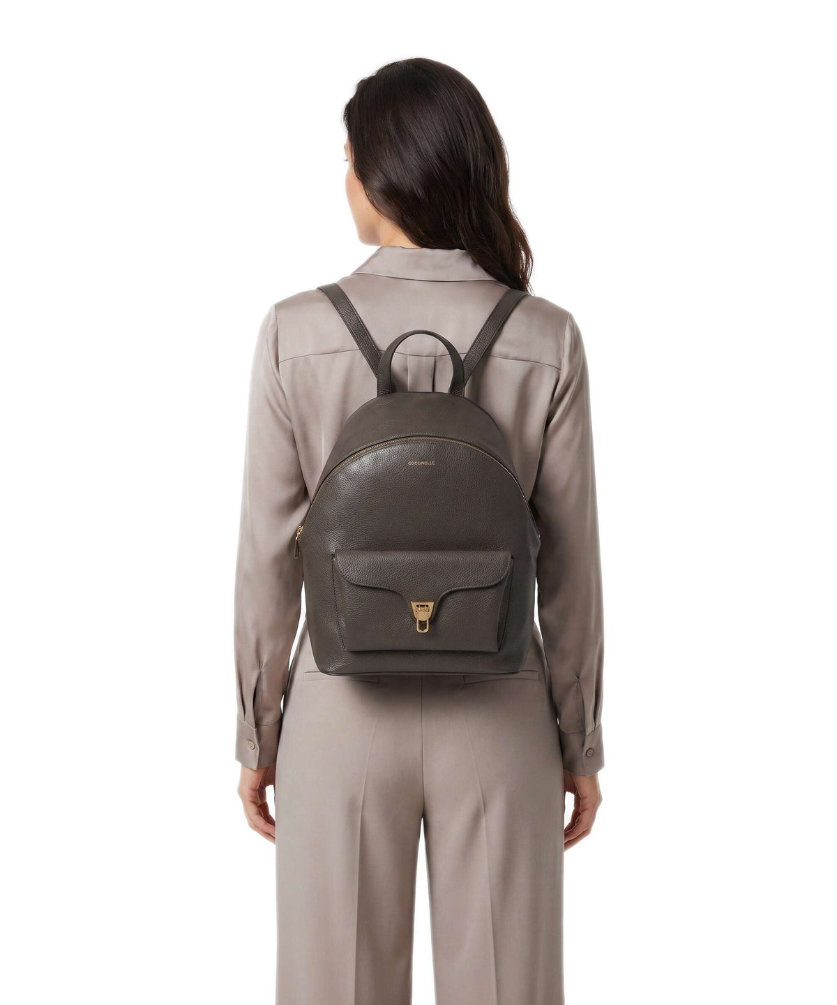 Coccinelle zaino in pelle "Beat Generation" Verde E1TFK140201.W25 FANGO