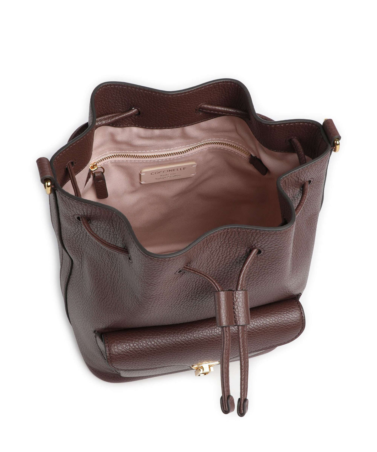 Coccinelle borsa secchiello in pelle "Beat Generation" Marrone E1TFK230201.R49 BERRY