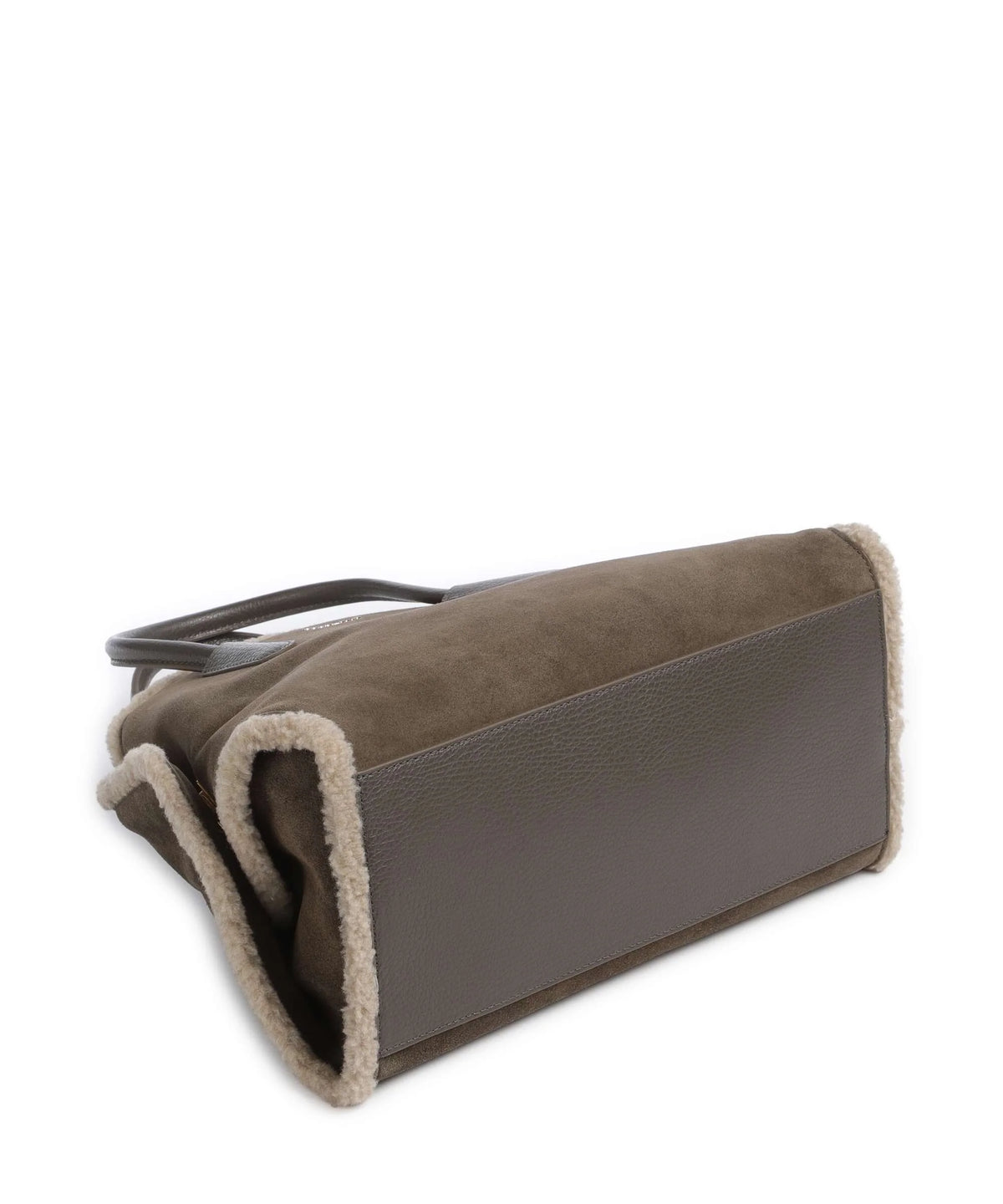 Coccinelle borsa a mano in camoscio "Tylde Suede Ecofur" Verde E1V7M180201.509 FANGO-WARM TAUPE