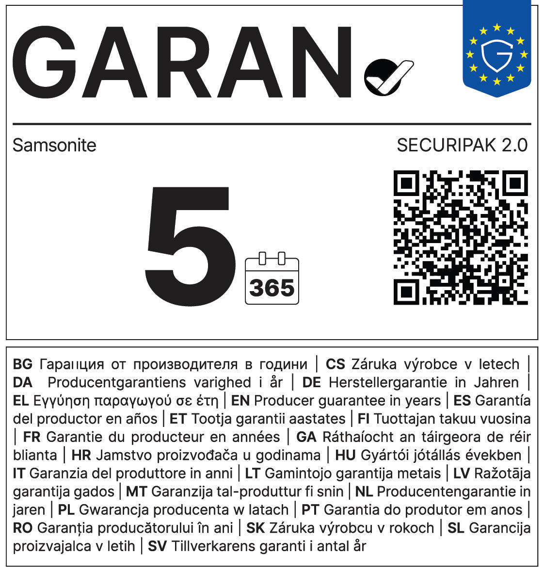 Samsonite zaino porta pc in polietilene riciclato "Securipack 2 Blu 150941.1247 DARK BLUE