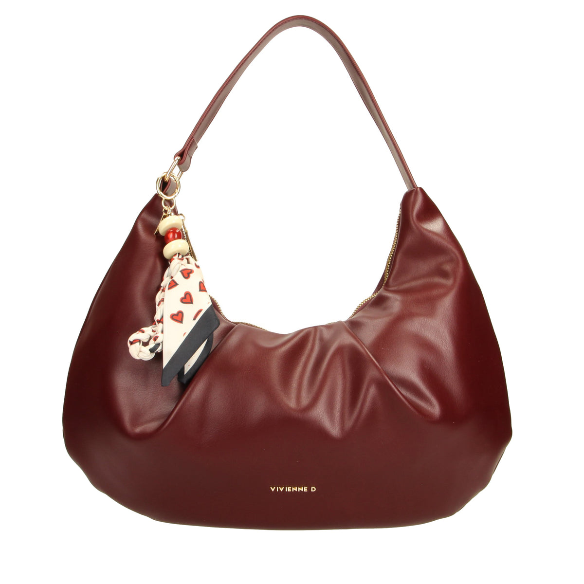 VIVIENNE D borsa a spalla in ecopelle "Susan" Bordeaux VBL002.BORDEAUX