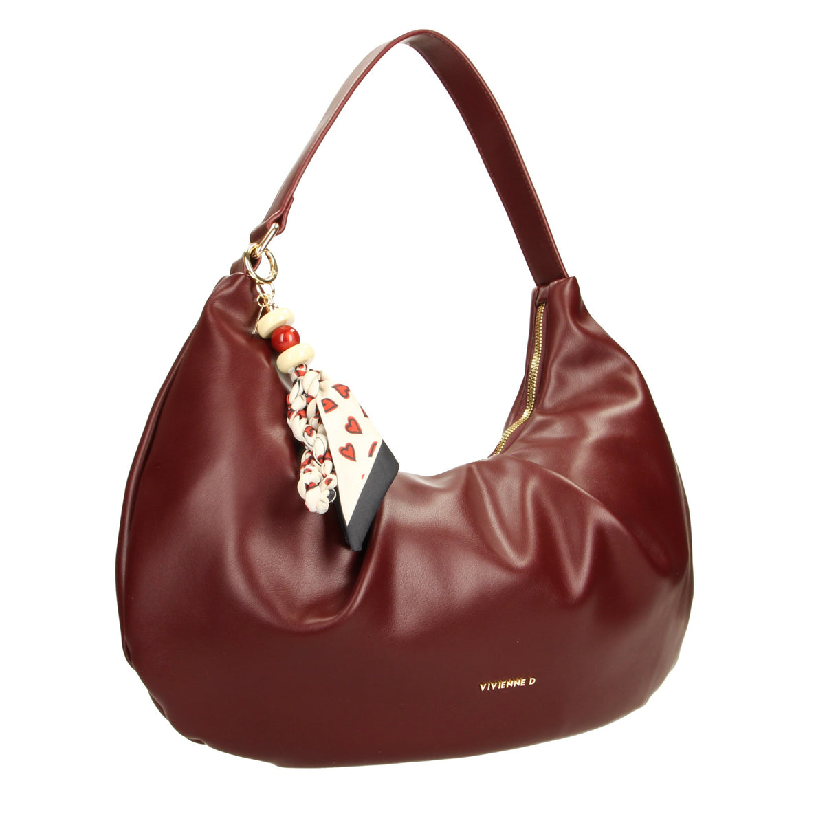 VIVIENNE D borsa a spalla in ecopelle "Susan" Bordeaux VBL002.BORDEAUX