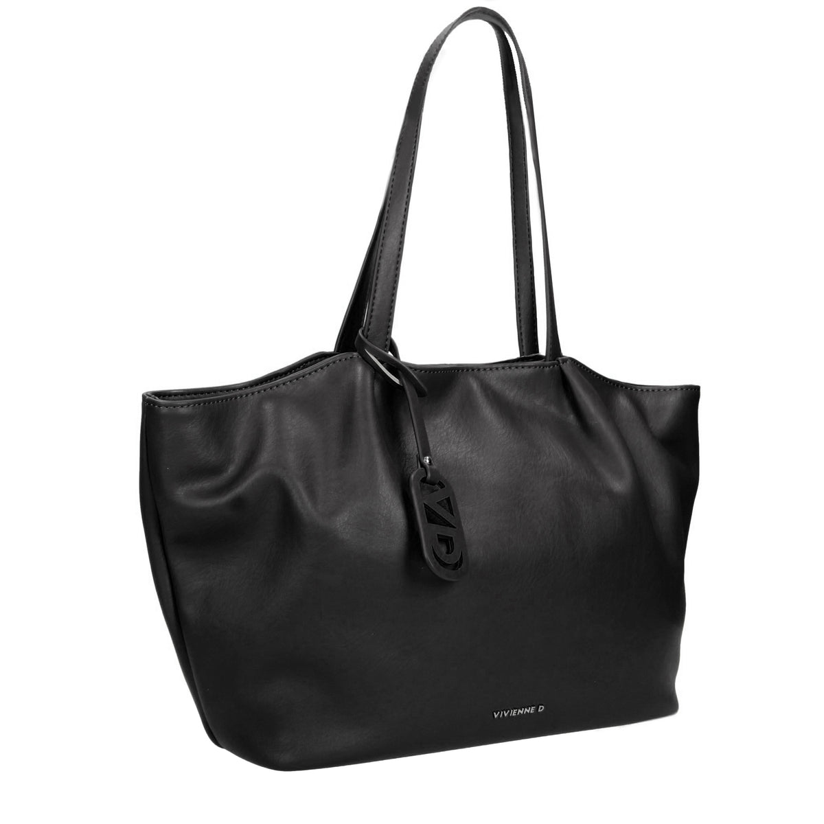 VIVIENNE D borsa shopping in ecopelle "Cynthia" Nero VDA001.NERO