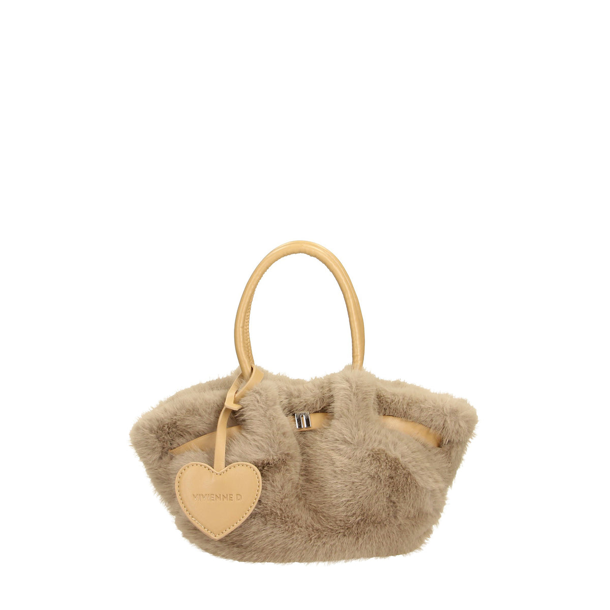 VIVIENNE D borsa a mano in ecopelliccia "Fur" Beige VFU001.TAUPE