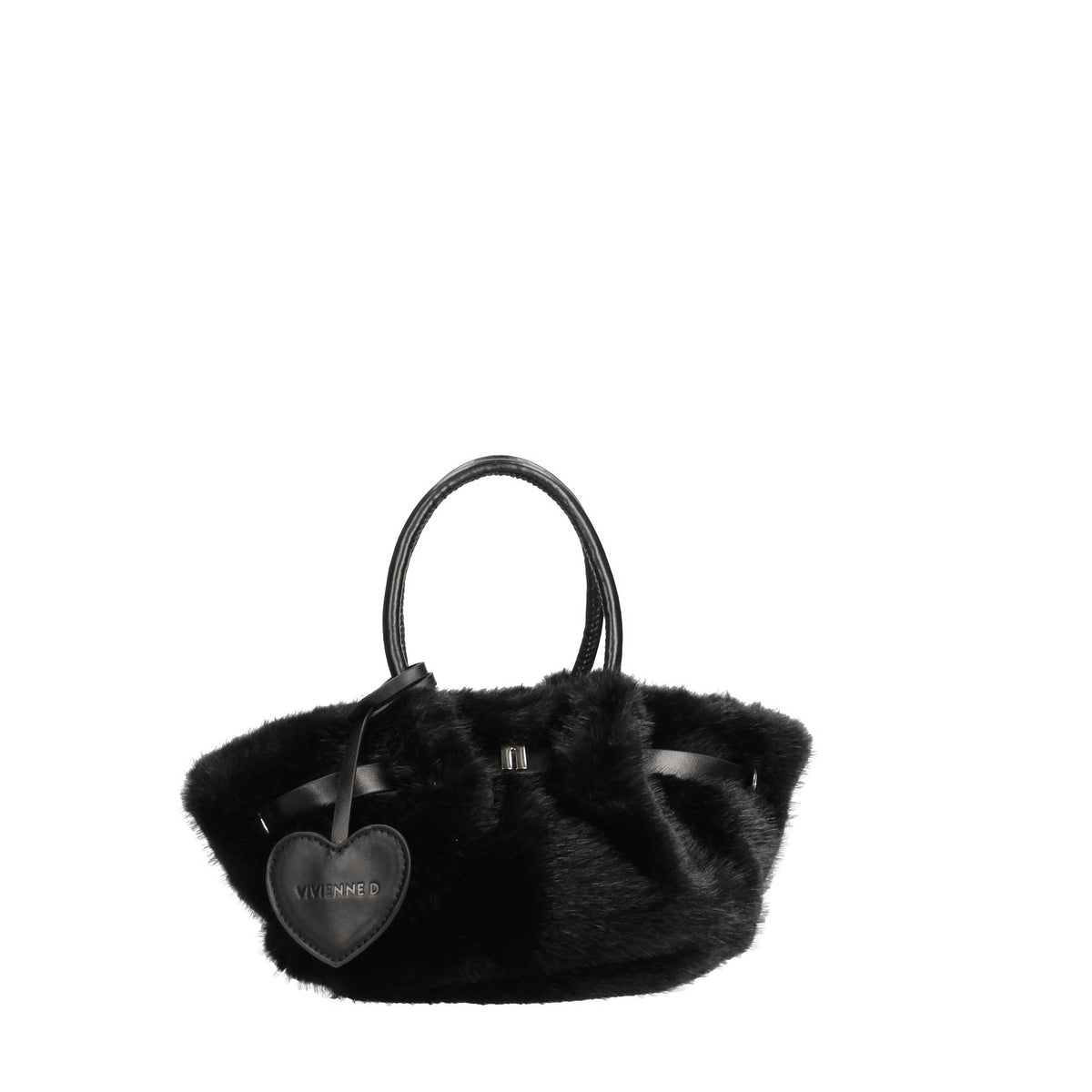 VIVIENNE D borsa a mano in ecopelliccia "Fur" Nero VFU001.NERO