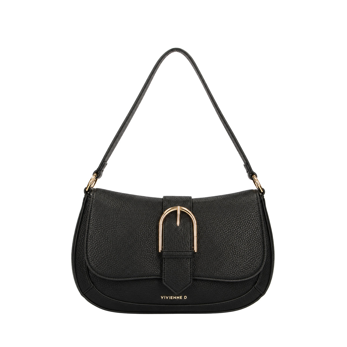 VIVIENNE D borsa a spalla in ecopelle "Lisa" Nero VMO004.NERO