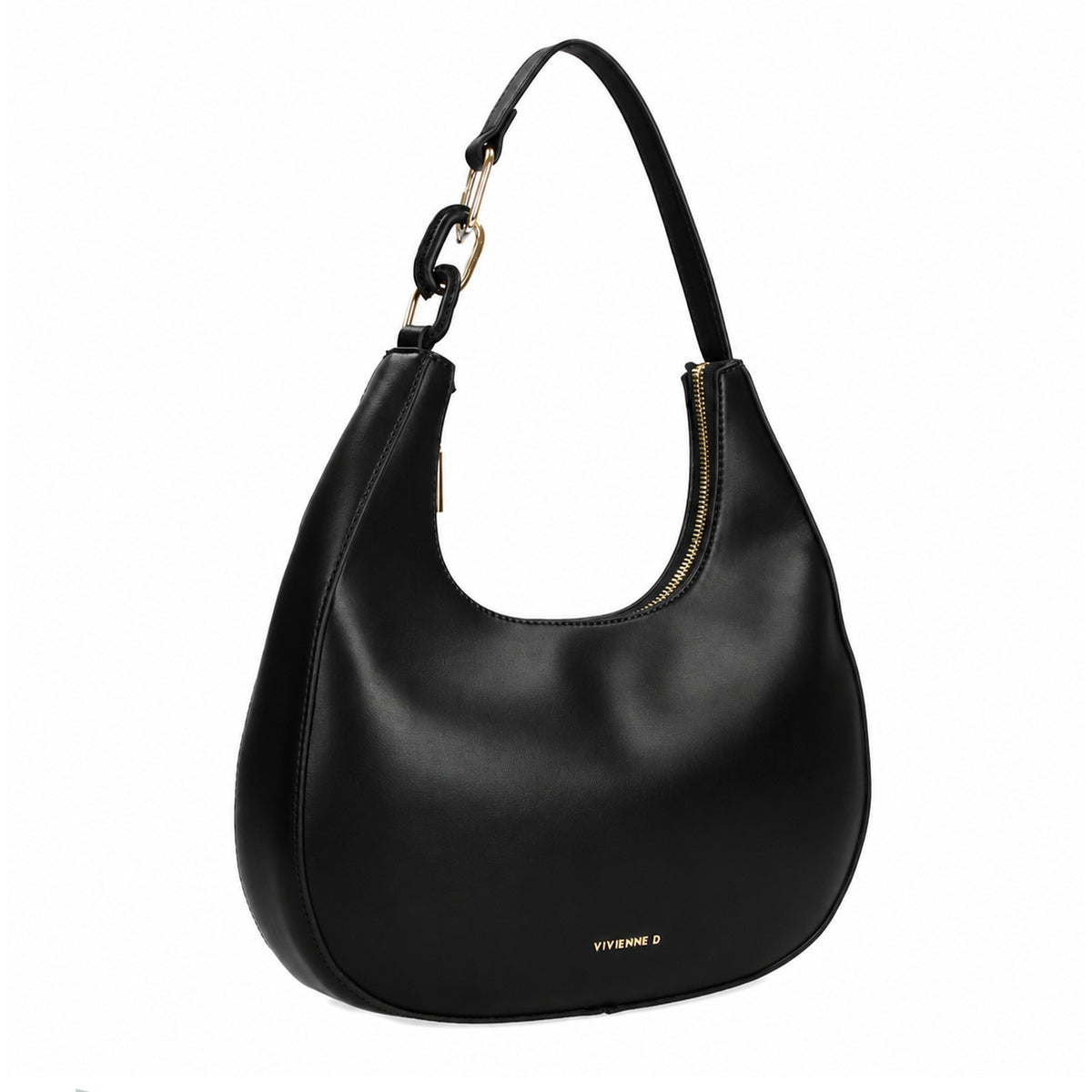 VIVIENNE D borsa a spalla in ecopelle "Gaia" Nero VRI001.NERO