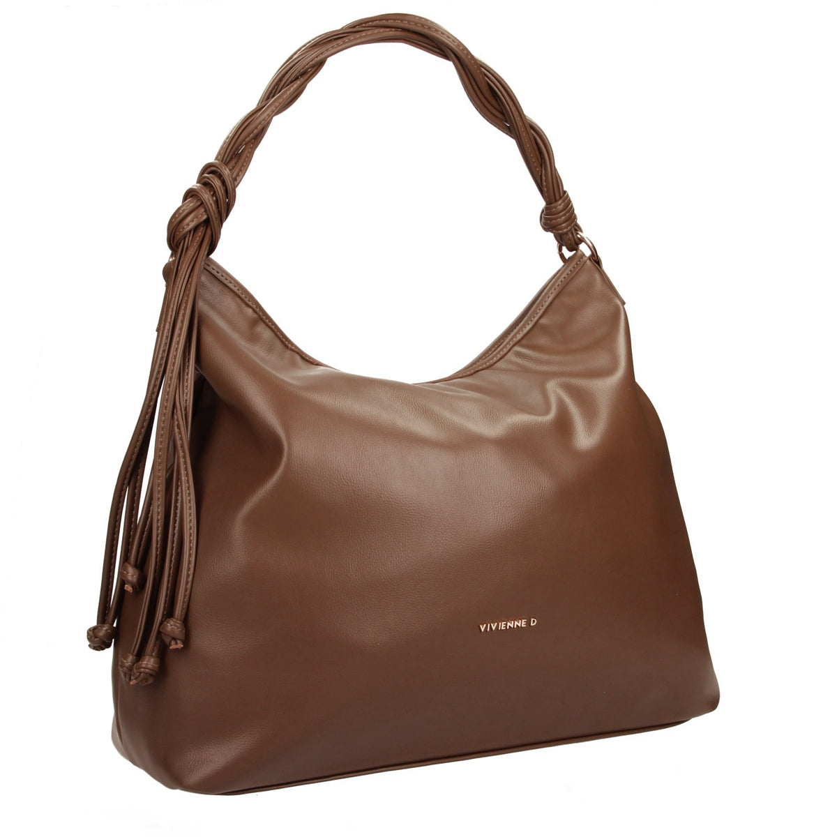 VIVIENNE D borsa a spalla in ecopelle "Flora" Marrone VRO001.MARRONE