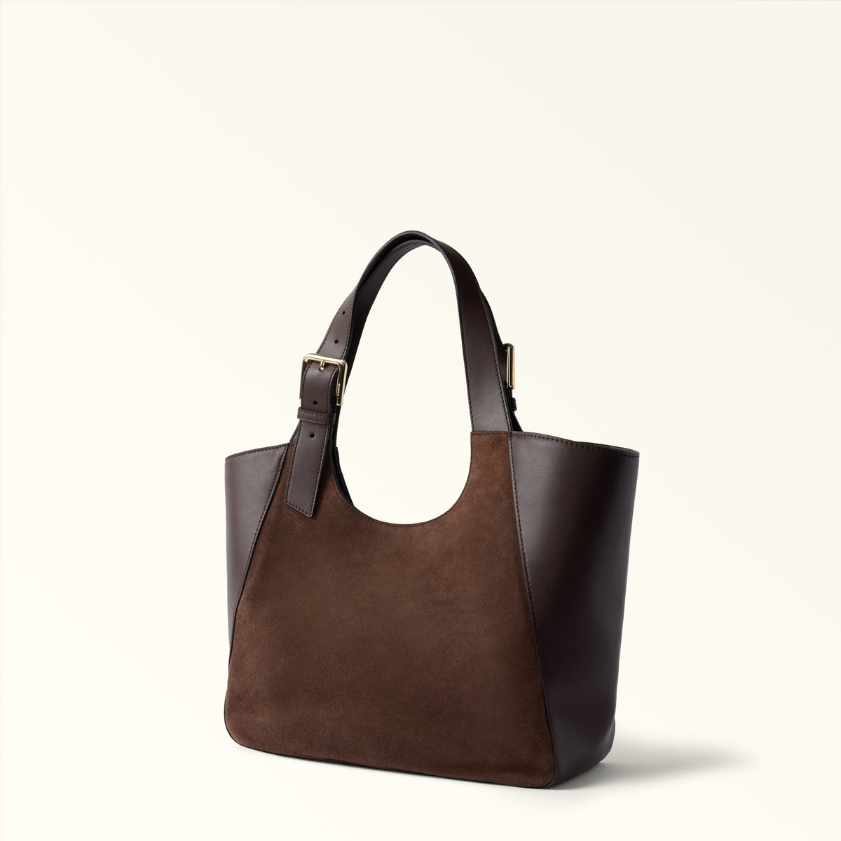 Furla borsa shopping in pelle e camoscio "Dora" WB02012.3244S TONI CIOCCOLATO