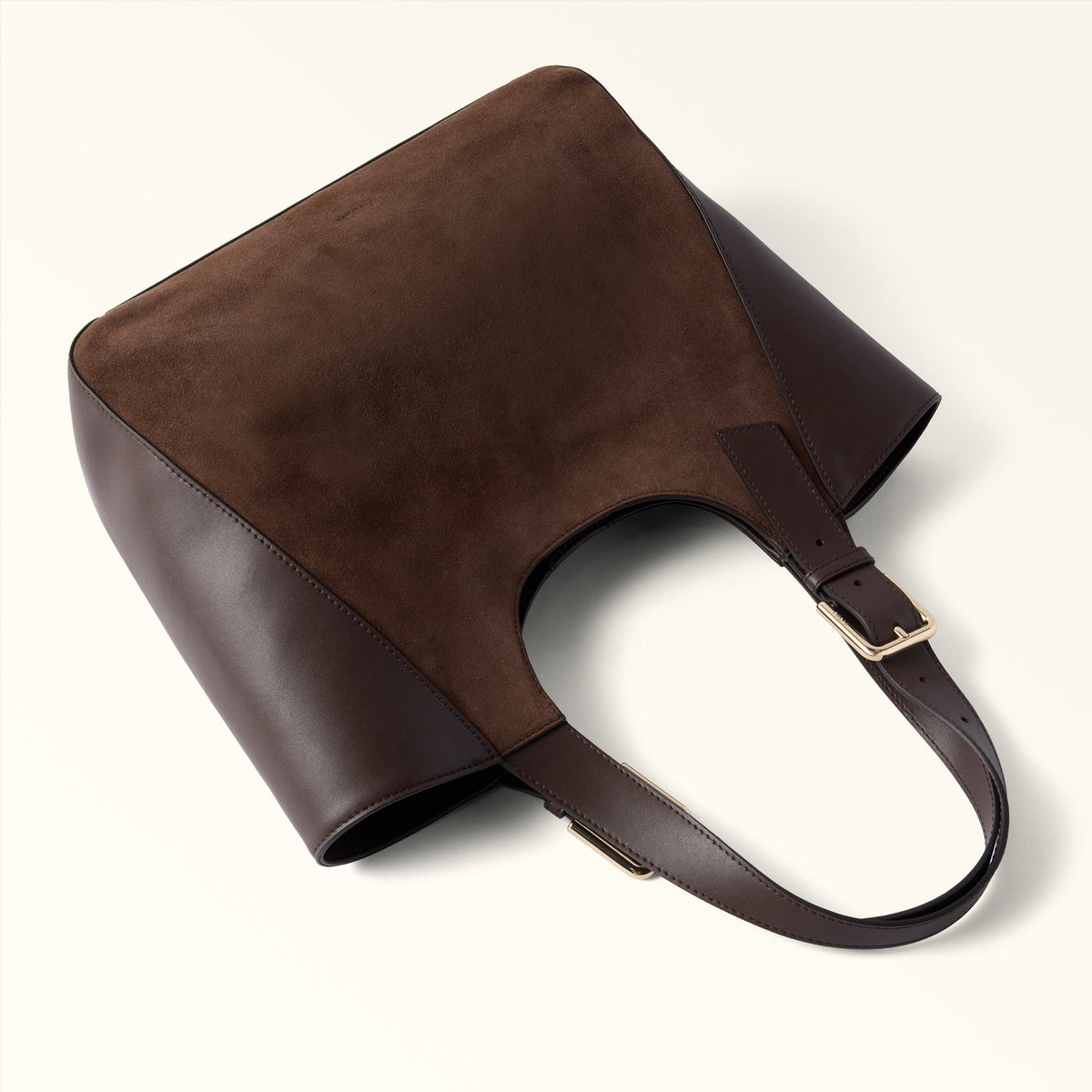 Furla borsa shopping in pelle e camoscio "Dora" WB02012.3244S TONI CIOCCOLATO