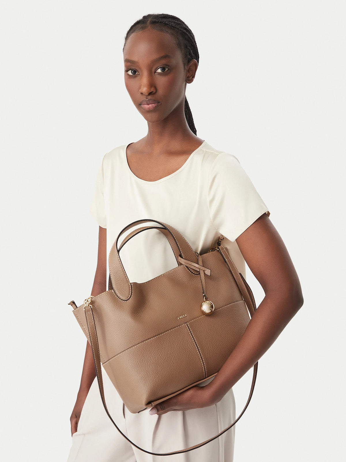 Furla borsa a mano in pelle "Primrose" Cuoio WB02225.4489 TOFFEE