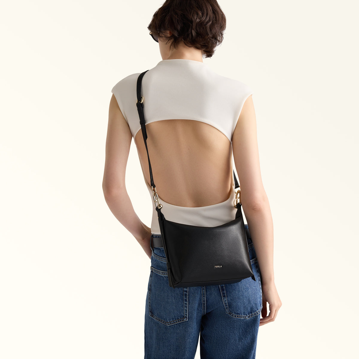 Furla borsa a mano in pelle "Tonie" Nero WE00877.O6000 NERO
