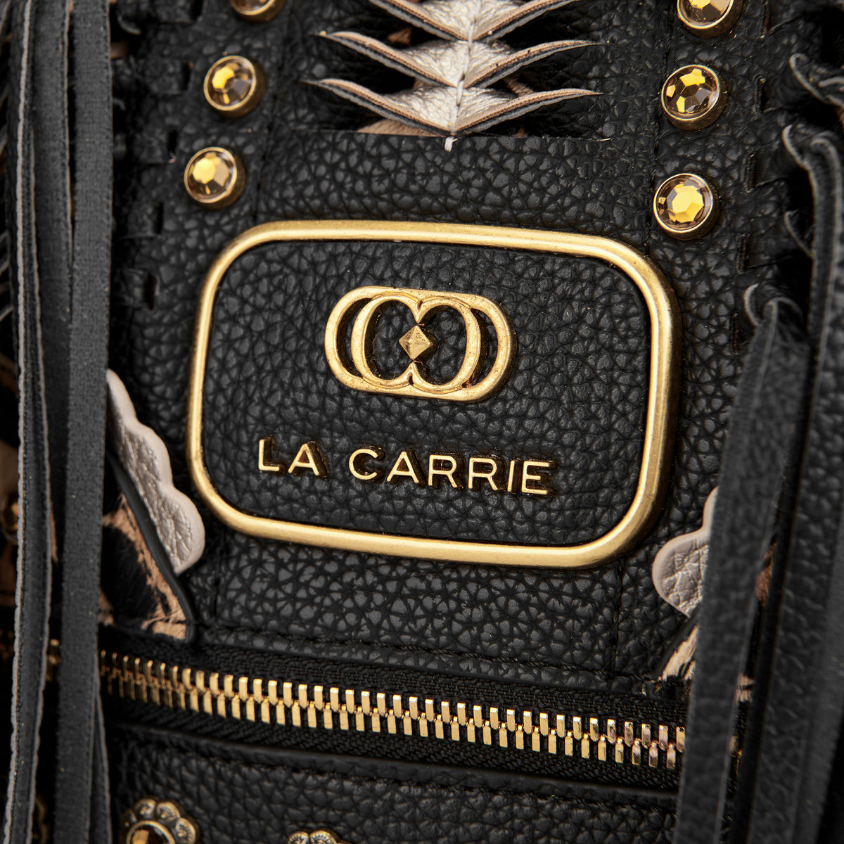 La Carrie borsa secchiello in ecopelle e cavallino "Jungle" Animalier 162M-EM-214-PHO.LEOPARD