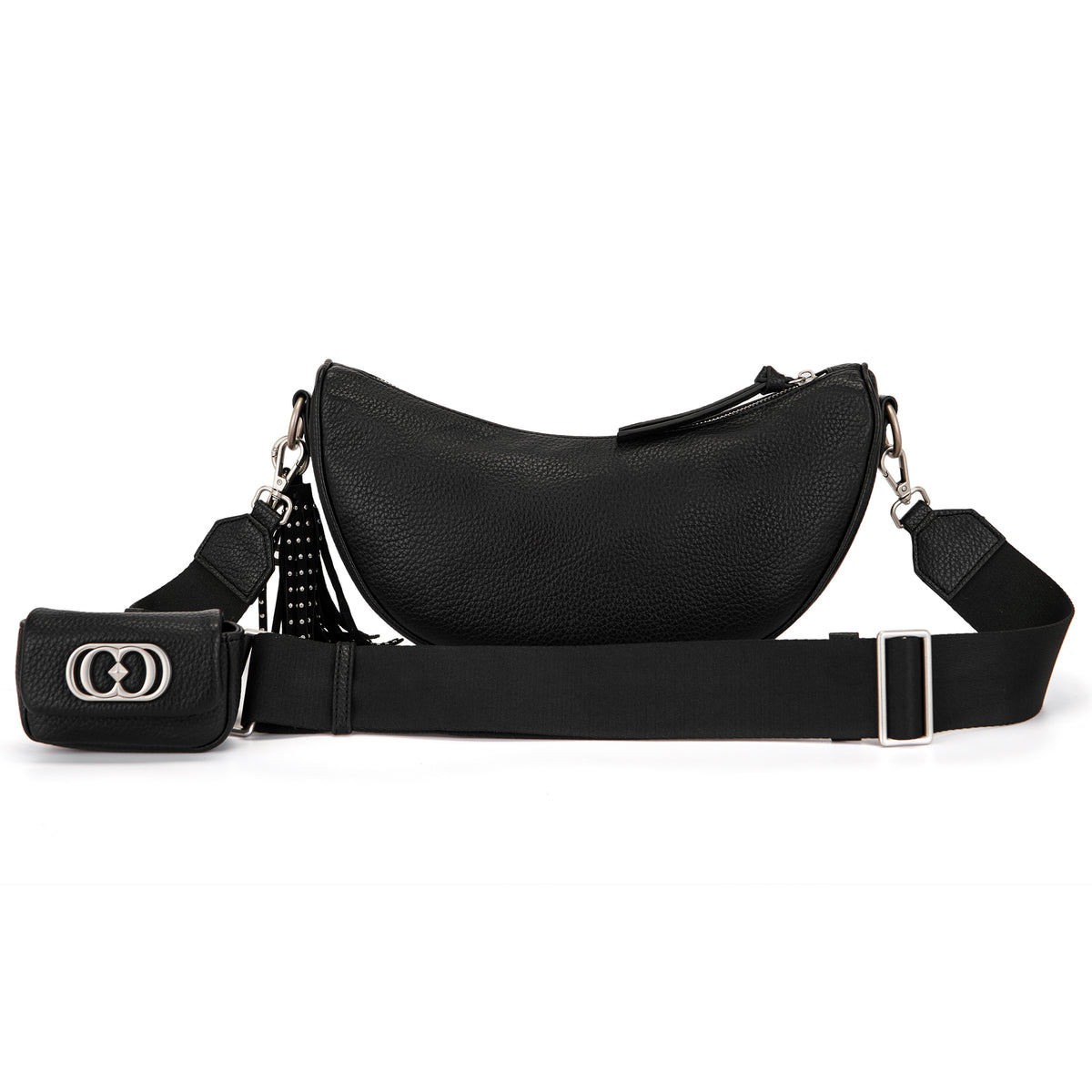 La Carrie borsa a tracolla in ecopelle "Solid" Nero 162M-ML-371-ECO.BLACK