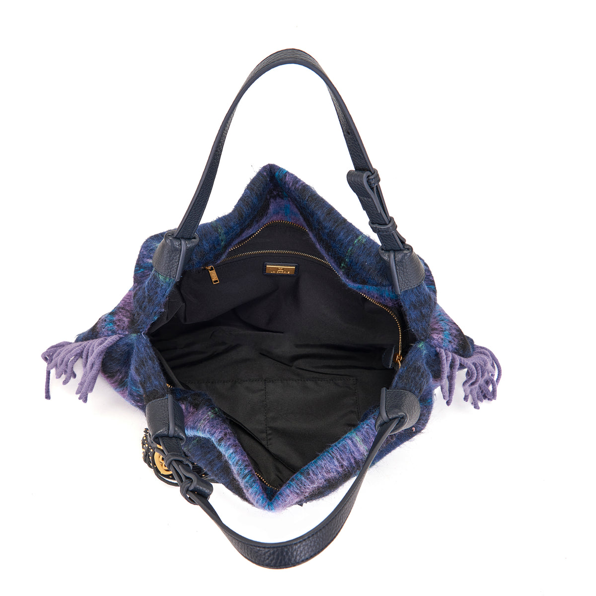 La Carrie borsa a spalla in tessuto ed ecopelle "Kerala" Multicolor 162M-TX-471-CEC.NAVY