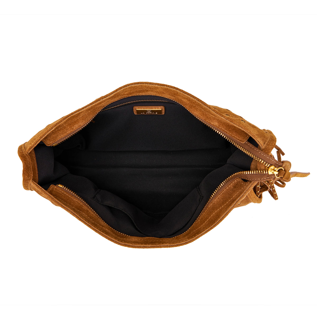 La Carrie borsa a spalla in camoscio "Downtown" Cuoio 162P-MD-240-SUE.CUOIO