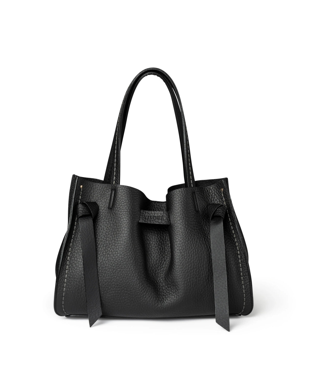 Visonà borsa shopping in pelle "Vittoria" Nero 24731.NERO