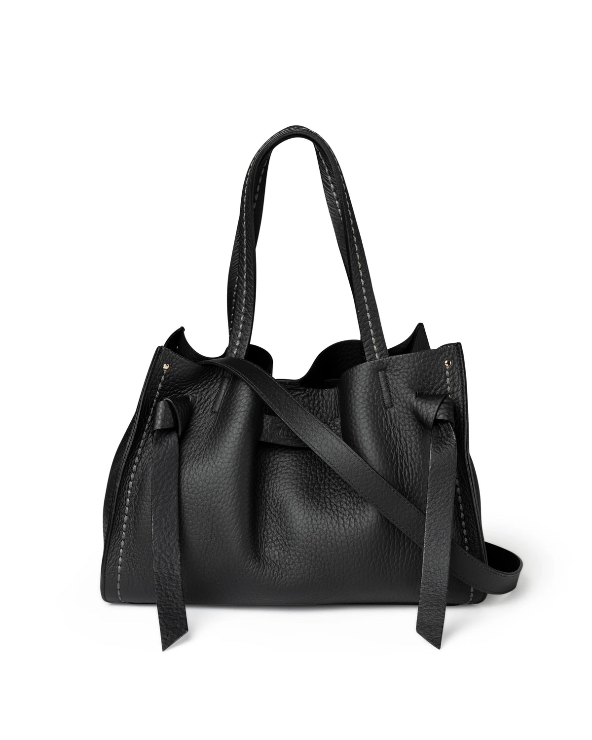 Visonà borsa shopping in pelle "Vittoria" Nero 24731.NERO