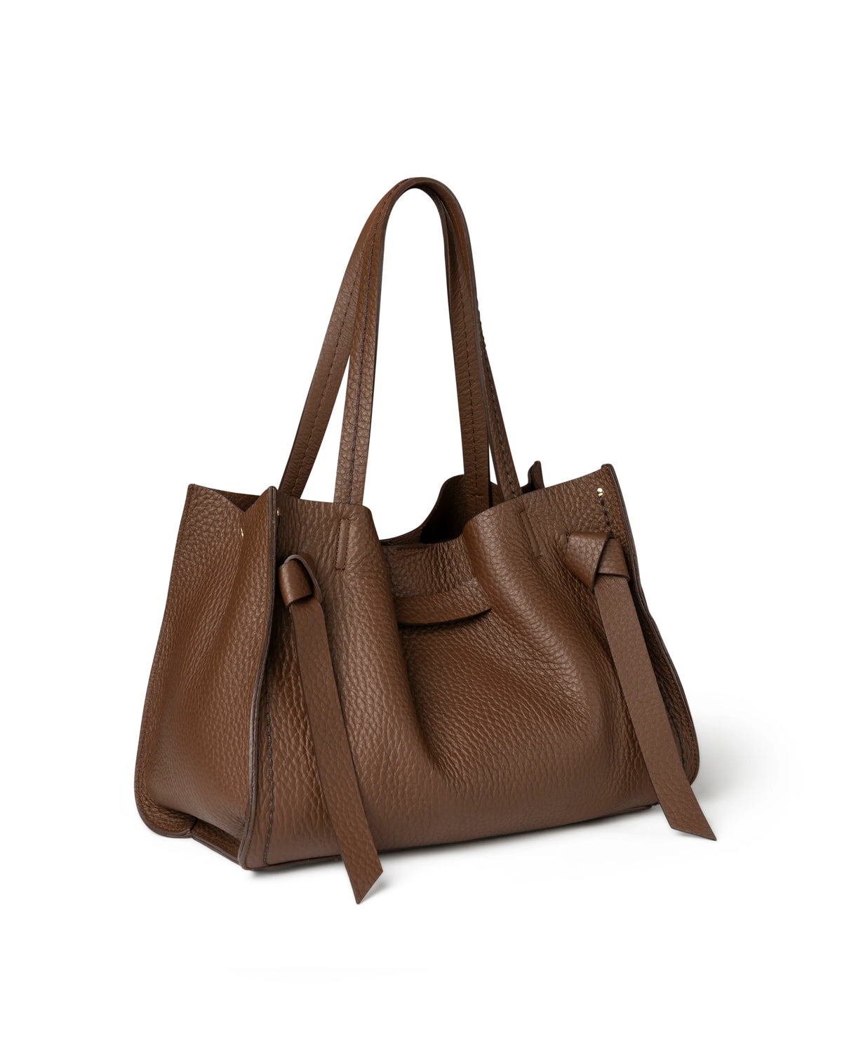 Visonà borsa shopping in pelle "Vittoria" Cuoio 24731.NOCE