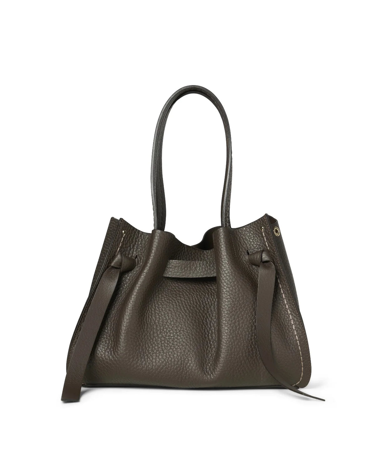 Visonà borsa shopping in pelle "Vittoria" Marrone 24731.TESTA DI MORO