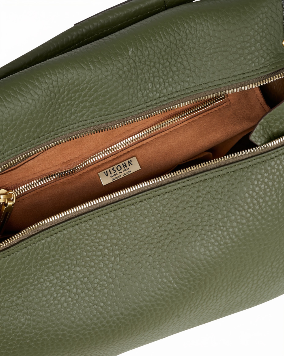 Visonà borsa a spalla in pelle "Felicita" Verde 26714.MUSCHIO