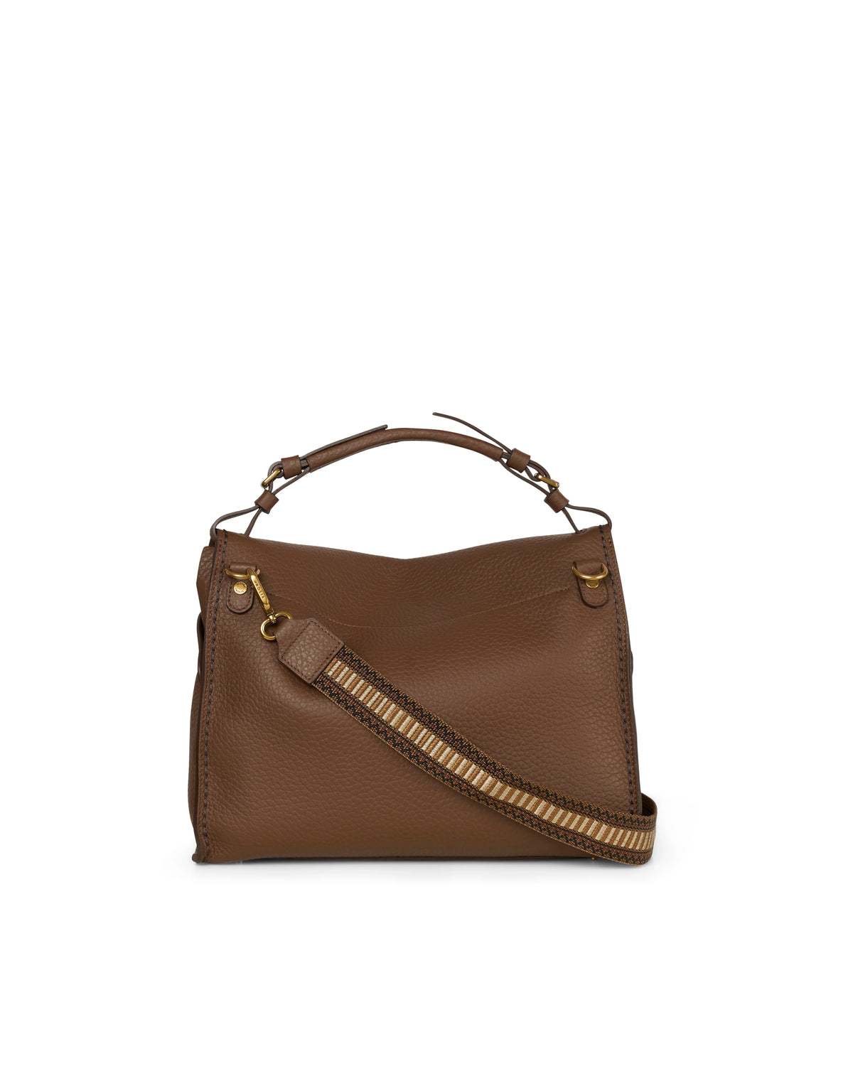 Visonà borsa a spalla in pelle "Felicita" Cuoio 26714.NOCE