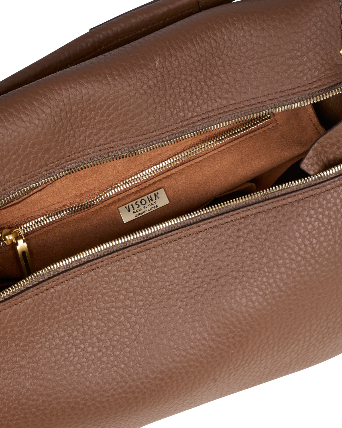 Visonà borsa a spalla in pelle "Felicita" Cuoio 26714.NOCE
