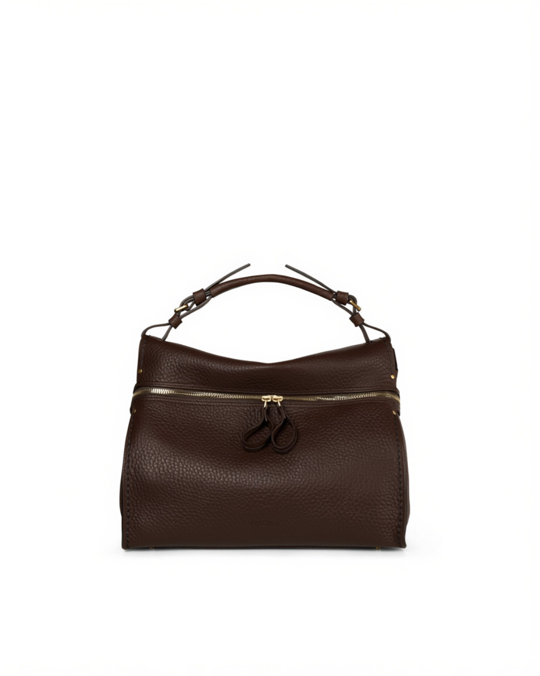 Visonà borsa a spalla in pelle "Felicita" Marrone 26714.T-MORO