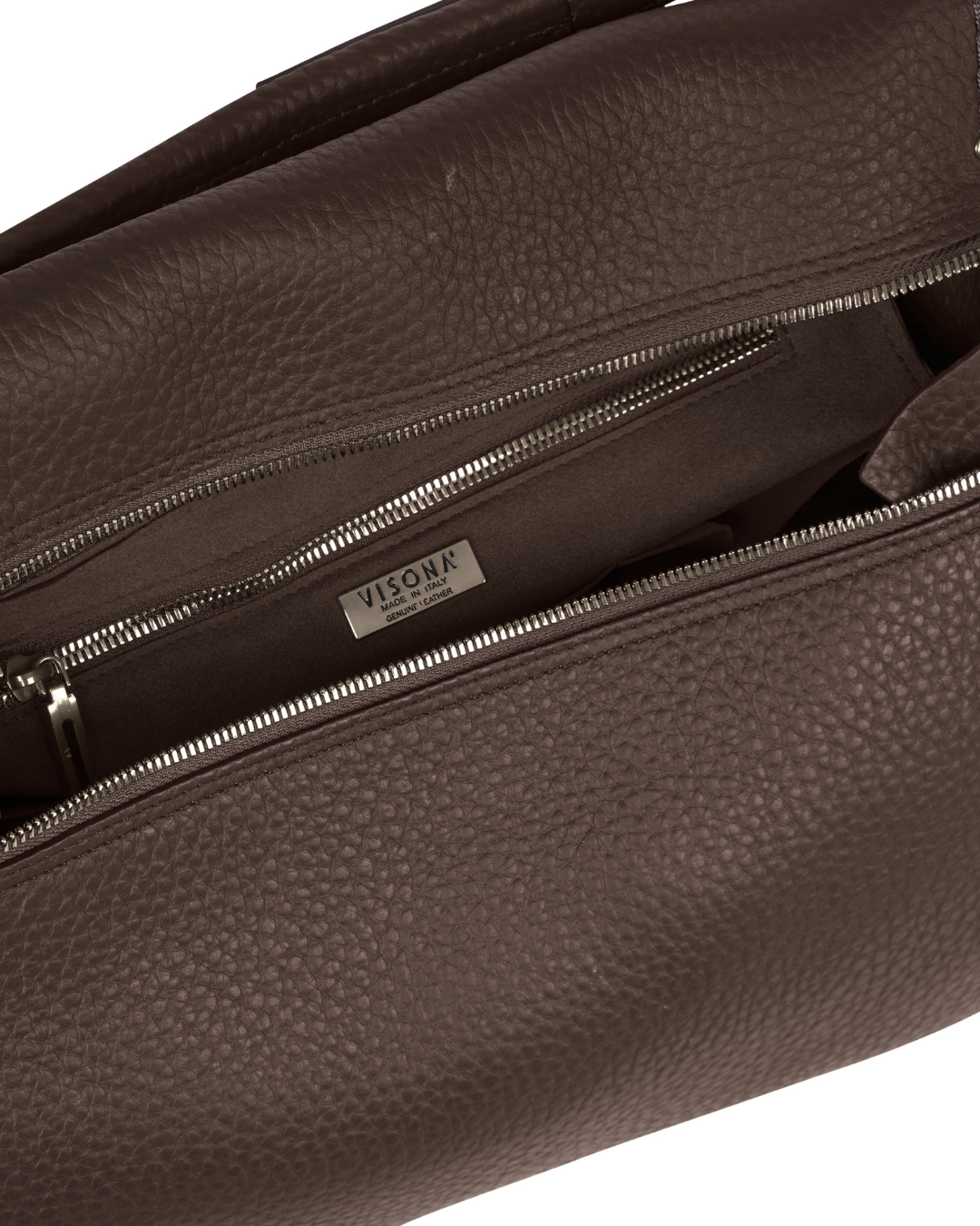 Visonà borsa a spalla in pelle "Felicita" Marrone 26714.T-MORO