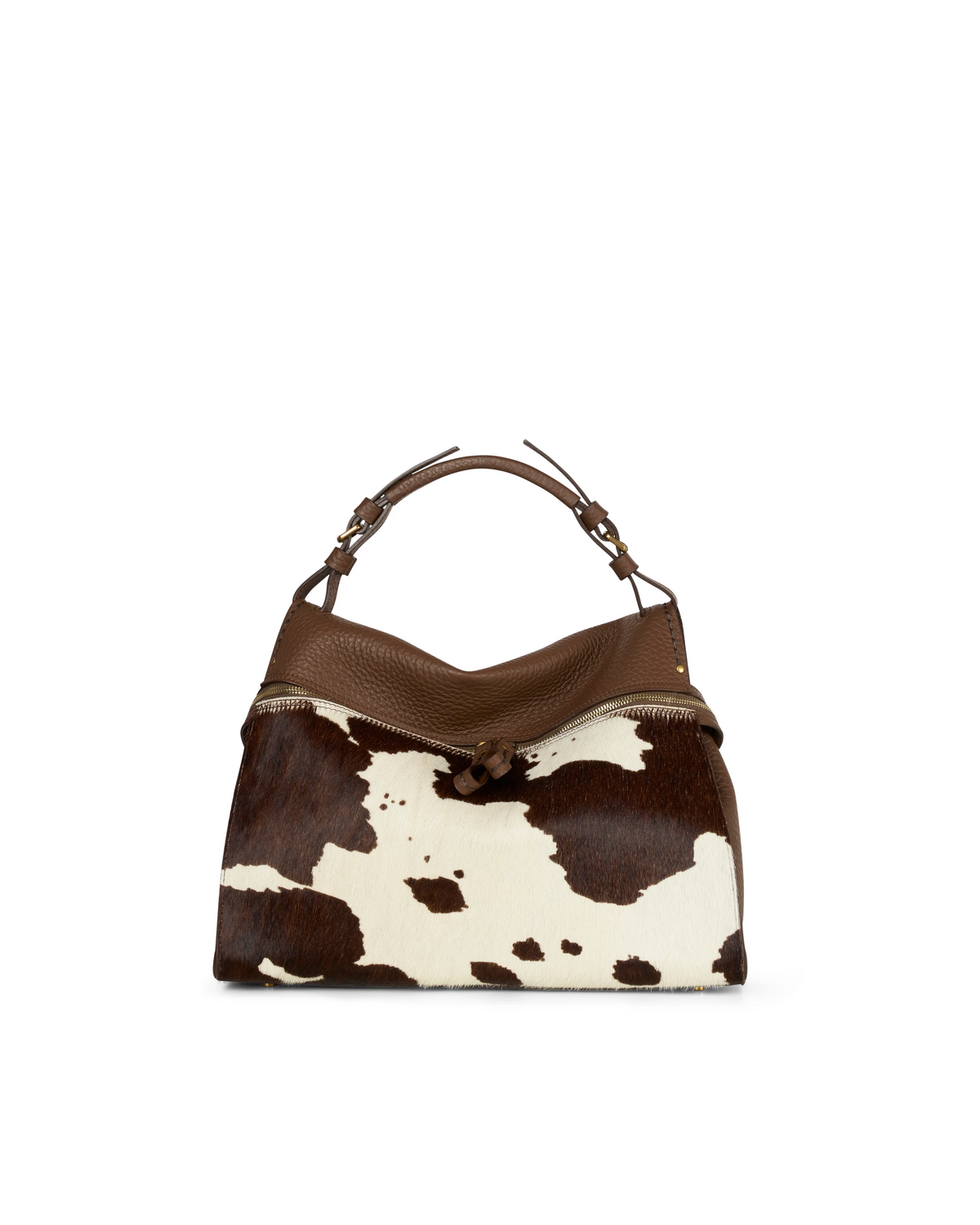 Visonà borsa a spalla in pelle e cavallino "Felicita" Animalier 26719.PONY MUCCA