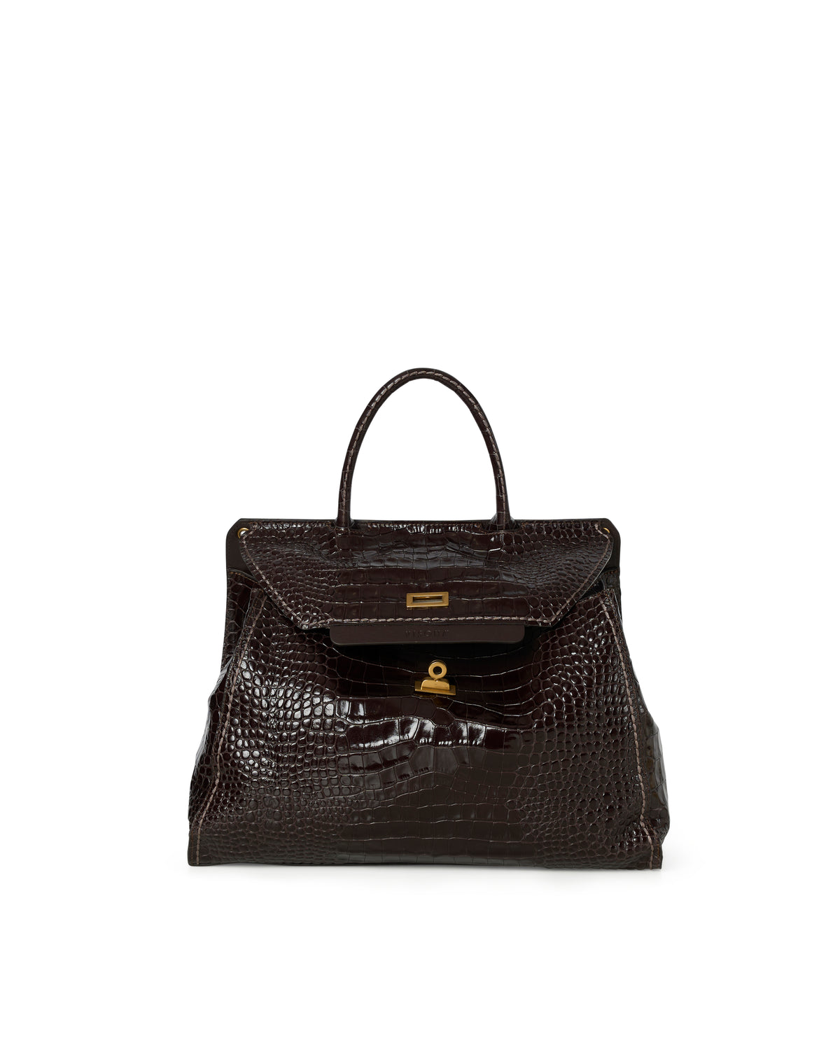 Visonà borsa a mano in pelle "Ornella" Marrone 26822 COCCO.T-MORO