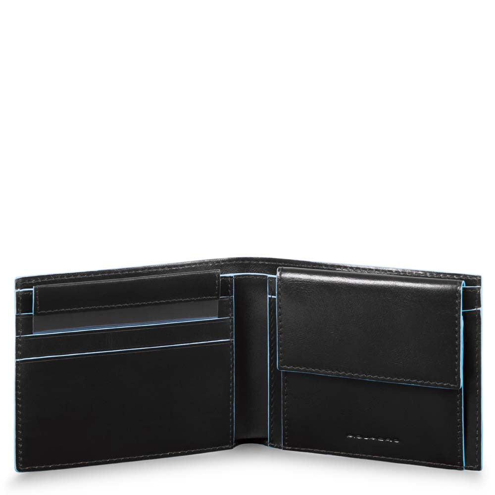 Piquadro portafogli in pelle "B2R - Blue Square" Nero PU4188B2R.N