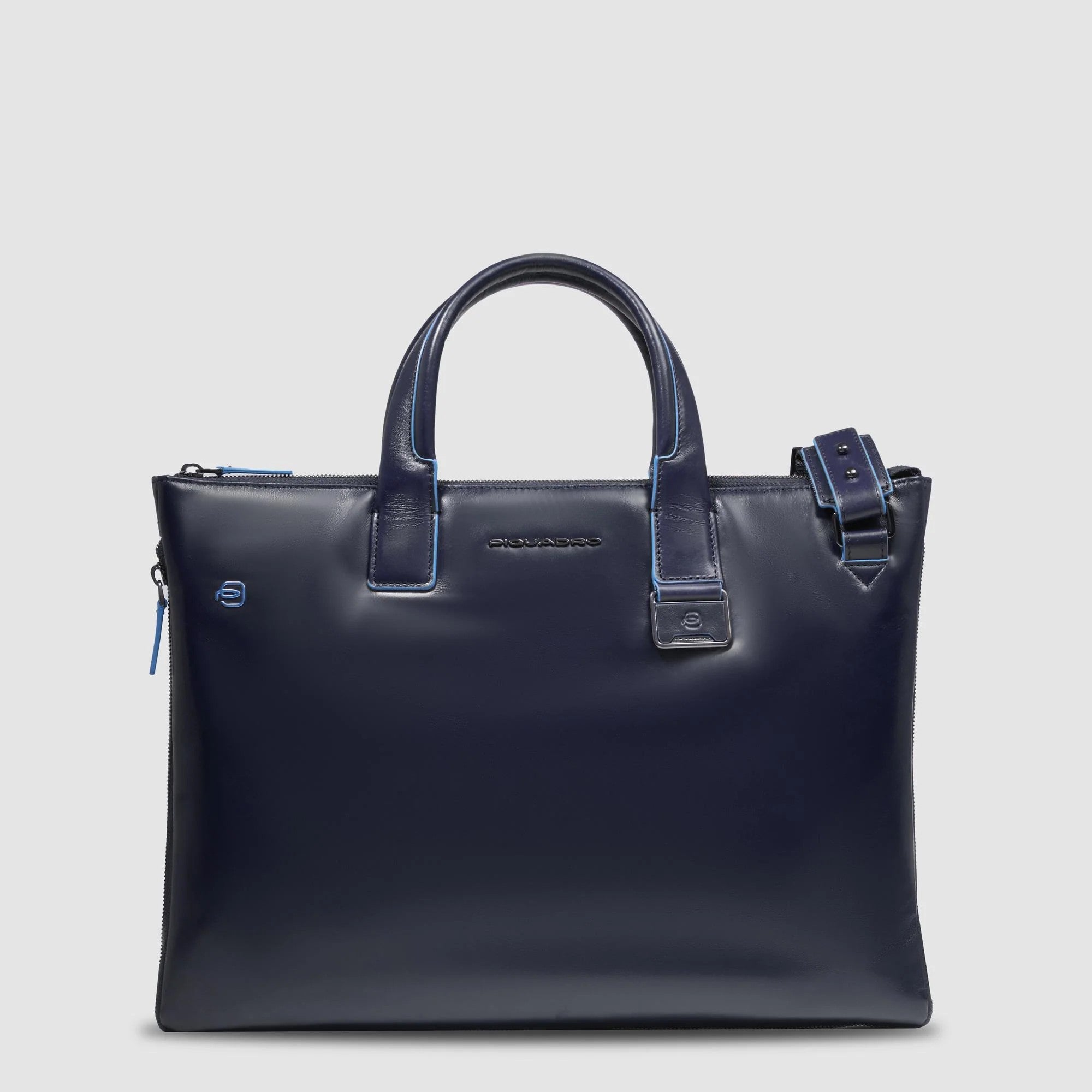 Piquadro borsa cartella da lavoro espandibile in pelle "Blue Square" CA4021B2.BLU2